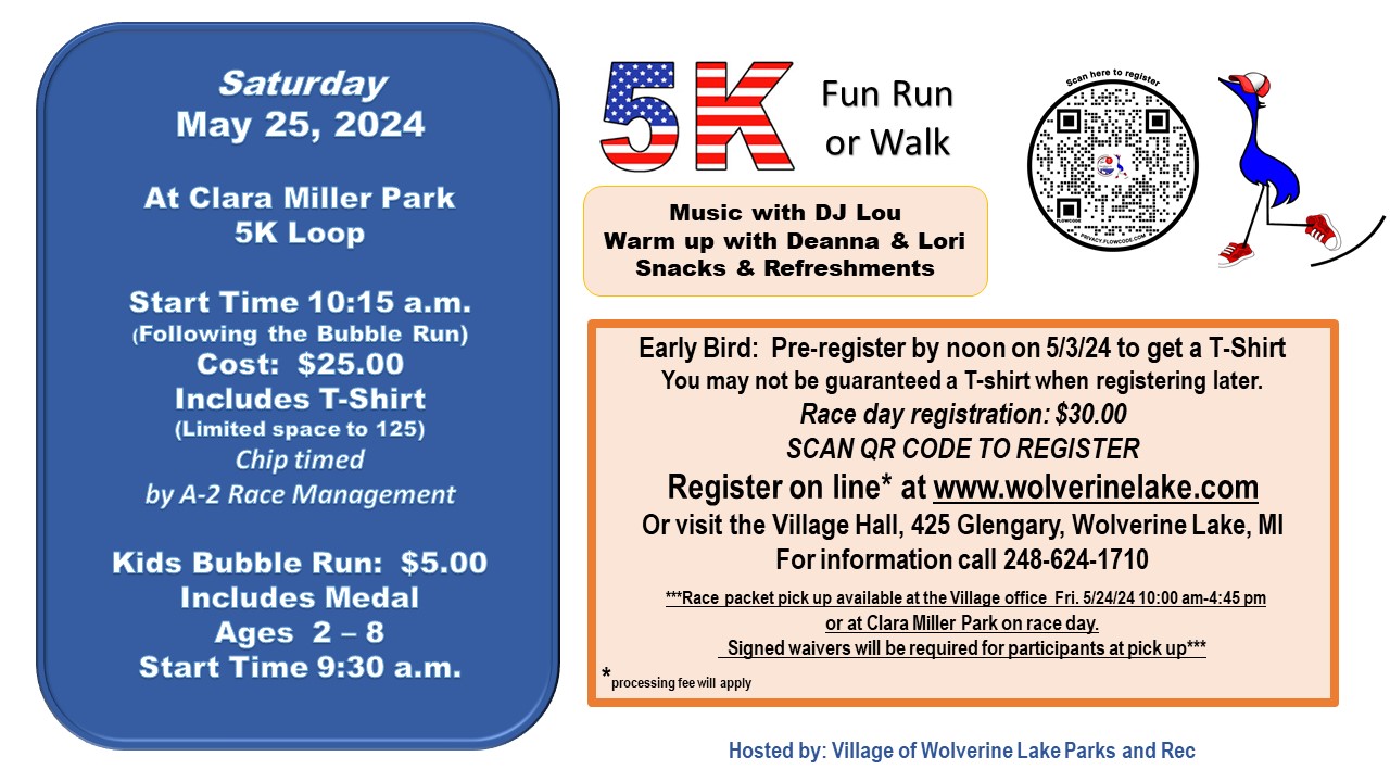 5K Invite 2024 with QR Code to Register